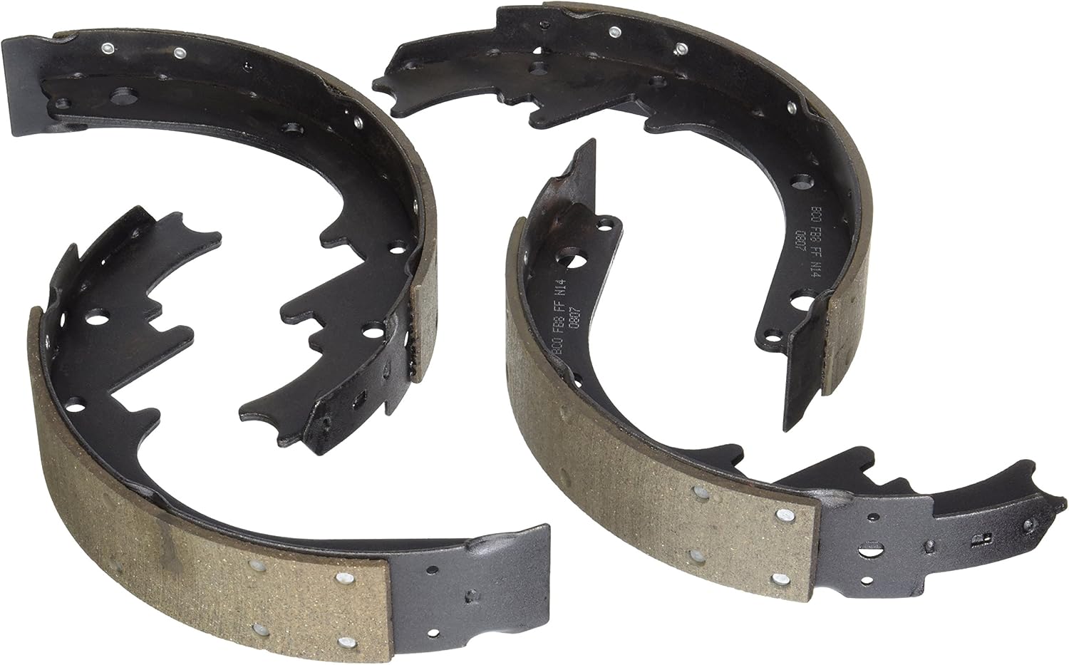 BOSCH BS228R Blue Drum Brake Shoe Set - Compatible With Select 1951-78 Chevrolet, Ford, GMC,Jeep, Mercury, Nash, Oldsmobile, Pontiac; Riveted; FRONT|REAR (Depending on Application)