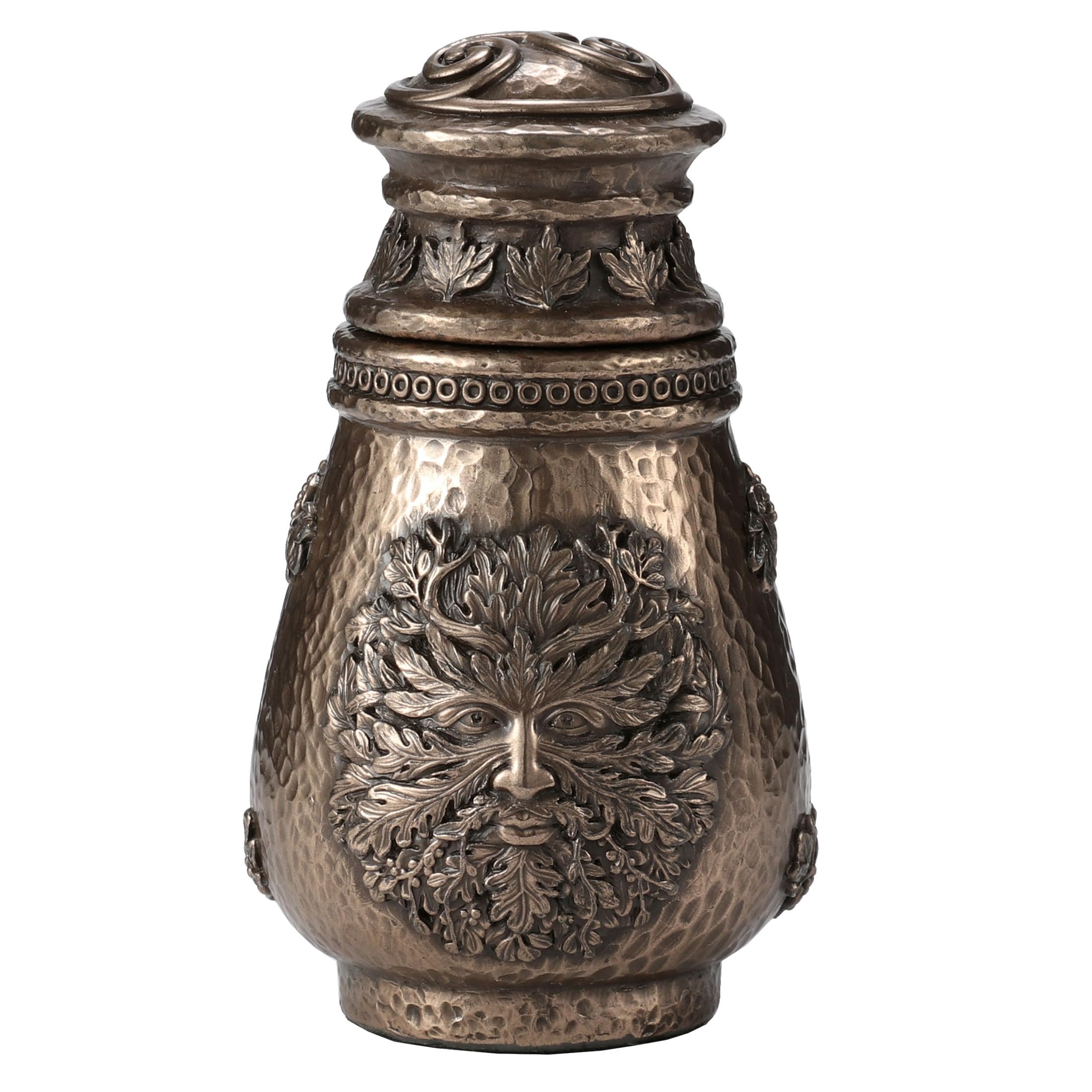 Pot d'autel Greenman Veronese Design en bronze antique de 11 cm