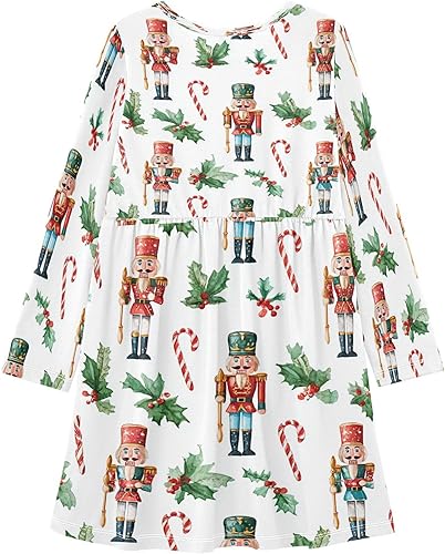 Girls Long Sleeve Dress Winter Dresses Toddler Girl Outfits Clothes(9-10 Years)