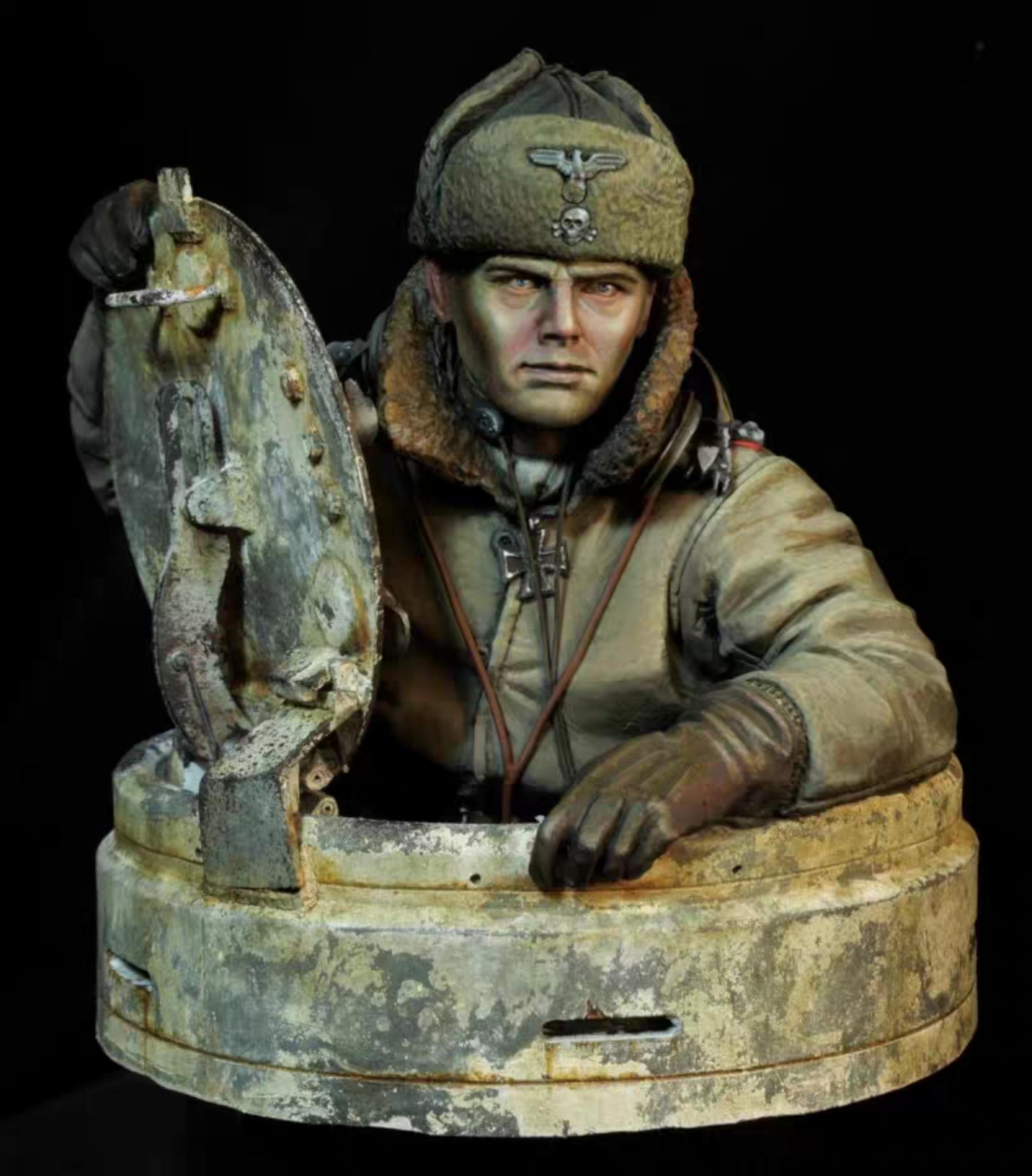Buste de commandant de char allemand 1/10 pour atelier de peinture - 5