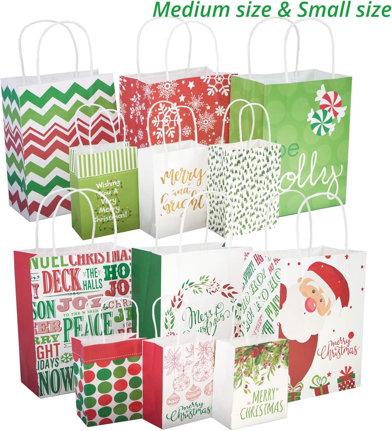 One-Day Sale: Up to 80% Off 24 White Kraft Christmas Gift Bags Assorted Sizes with 60-Count Christmas Gift Tags(Bulk Set,6 XL,6 Large,6 Medium,6 Small) Best Cyber Monday 🔥 24 White Kraft Christmas Gift Bags Assorted Sizes with 60-Count Christmas Gift Tags(Bulk Set,6 XL,6 Large,6 Medium,6 Small)