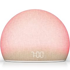 HOUSBAY Sunrise Alarm Clock Radio for Bedroom Wake Up Naturally with Gentle Light Nature Sounds Relax with Bluetooth