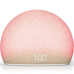 HOUSBAY Sunrise Alarm Clock Radio for Bedroom Wake Up Naturally with Gentle Light Nature Sounds Relax with Bluetooth