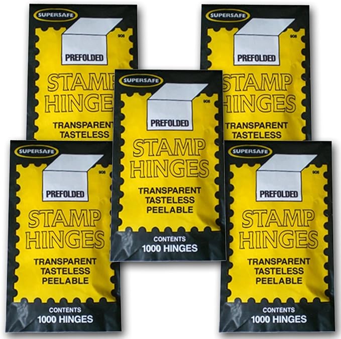 Supersafe Stamp Hinges FIVE Pack Total of 5000 Hinges