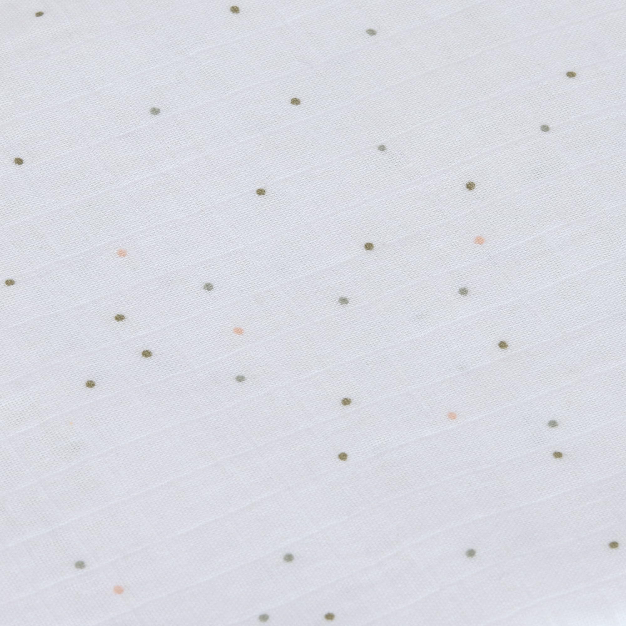 LÄSSIG Coperta Puck per neonati Panno di garza Set di 3 pezzi in cotone 85 x 85 cm GOTS Moon peach