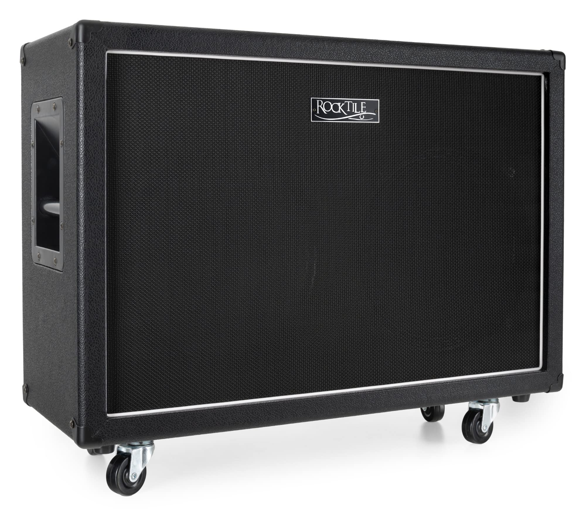 Rocktile GB212 Cassa per Chitarra - Cabinet per testate chitarra elettrica - 2x 12" speaker - Impedenza: 4, 8 o 16 Ohm - Potenza: 75 Watt Mono / 150 Watt Stereo - Ruote staccabili - Nero