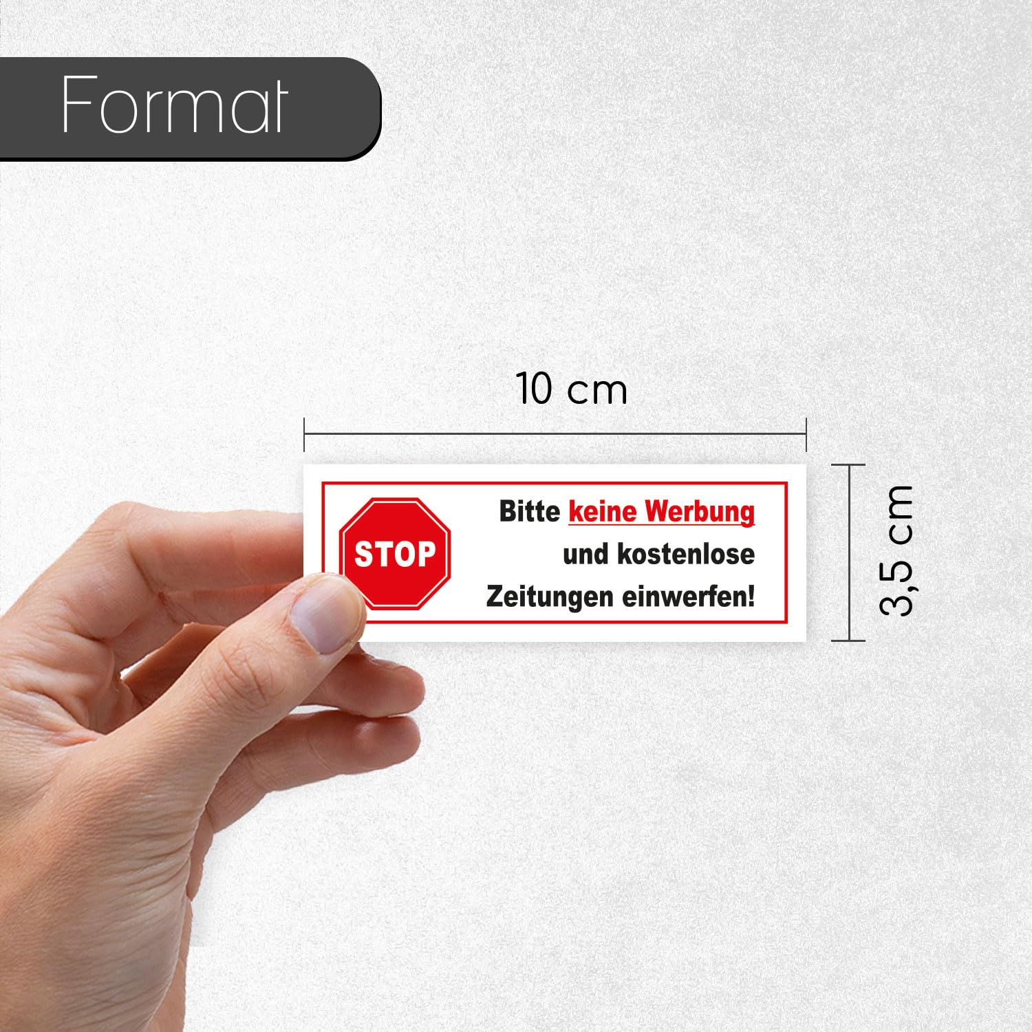2 Stück "STOPP – Bitte Keine Werbung" Aufkleber – 11x2.4 Cm, Wetterfest, Gelb, Leicht Ablösbar Für Briefkasten & Tür
