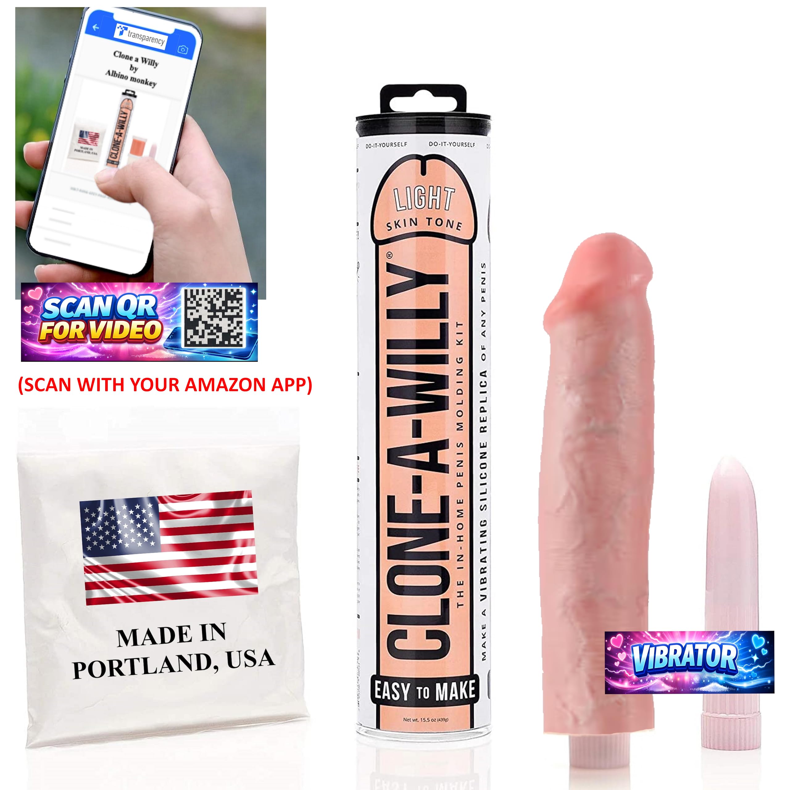 Alternate view of Clone-A-Willy Light Skin Tone Kit