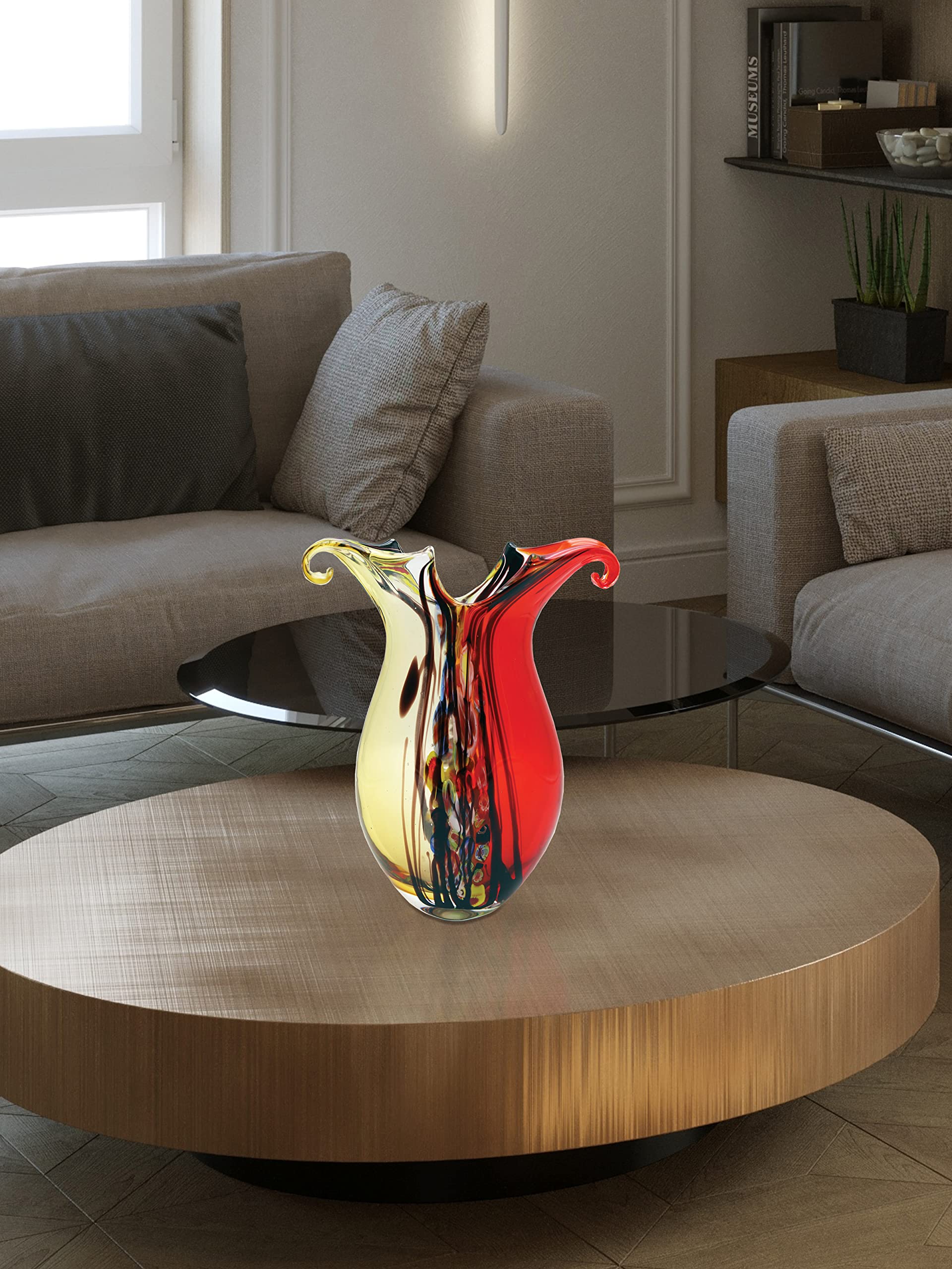 Amazon.com: Dale Tiffany AV20360 Cecile Hand Blown Art Glass Vase