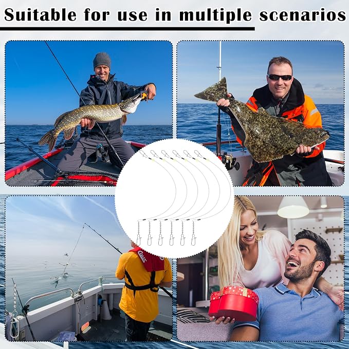 6 Piezas Líderes para Pesca con Nylon Claro 36 Pulgadas miniatura 7