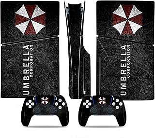 MaD Vision Extra Durable Vinyl Skin Set for PS5 Disc Slim + 5 Pairs of Aiming Rings | Scratch Resist