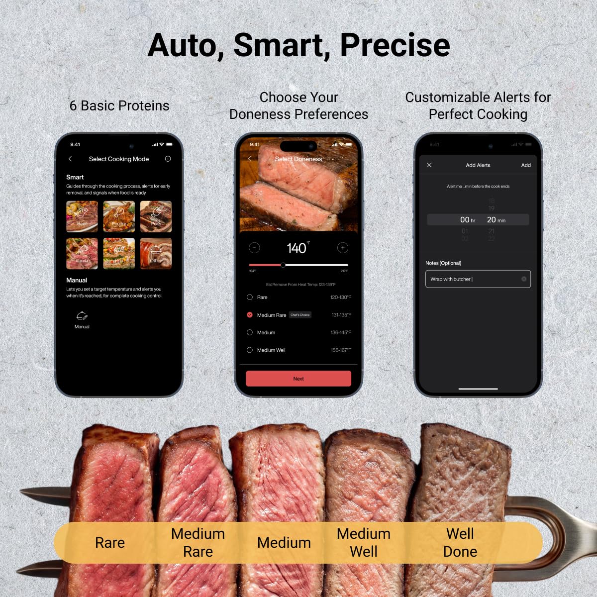 Typhur Sync - Termómetro inalámbrico para carne con WiFi, base y control independientes, rango ilimitado, señal mejorada de 10 veces para una mejor estabilidad, precisión certificada por NIST