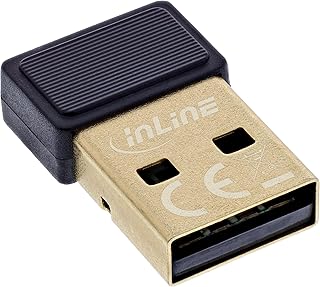 InLine Bluetooth 5.3 USB Adapter, treiberlos Plug-and-Play, bis zu 20m Reichweite, Realtek-Chipsatz, unterstützt A2DP PAN HFP, für Windows 8.1 10 11, 41322B
