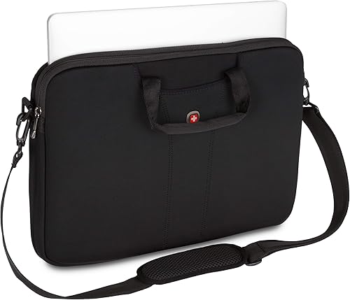 Miniatura 7 de Wenger Equipaje Slimcase Legacy, Negro -, Legacy - Funda acolchada para laptop con correa ajustable para el hombro