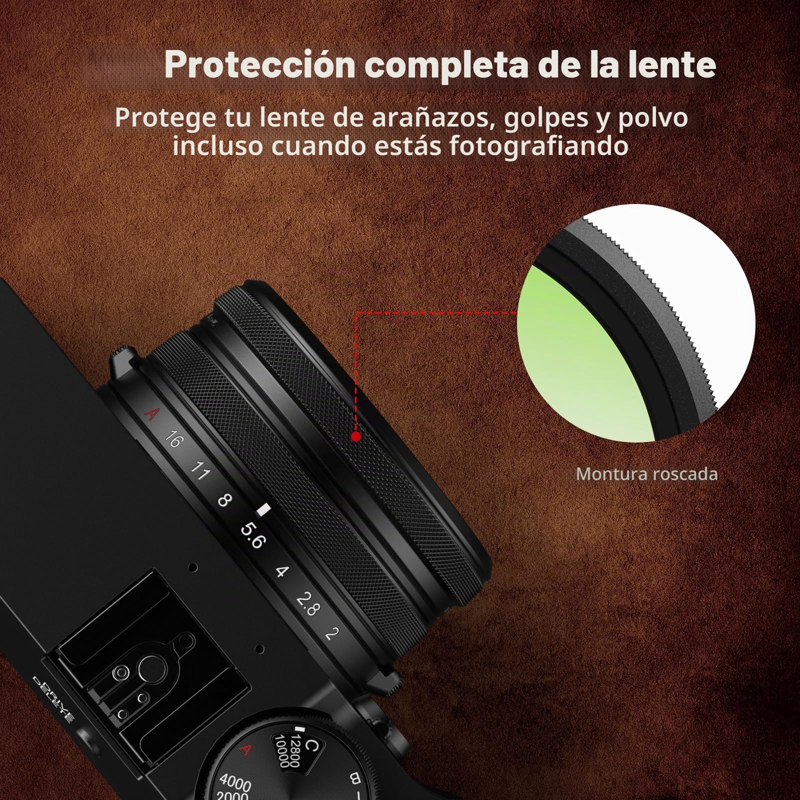 SmallRig Filtro UV para FUJIFILM X100VI / X100V, 99% de transmisión de luz, lente de vidrio óptico, impermeable y antiarañazos, marco de aluminio ligero, filtro de protección de lentes, paño de