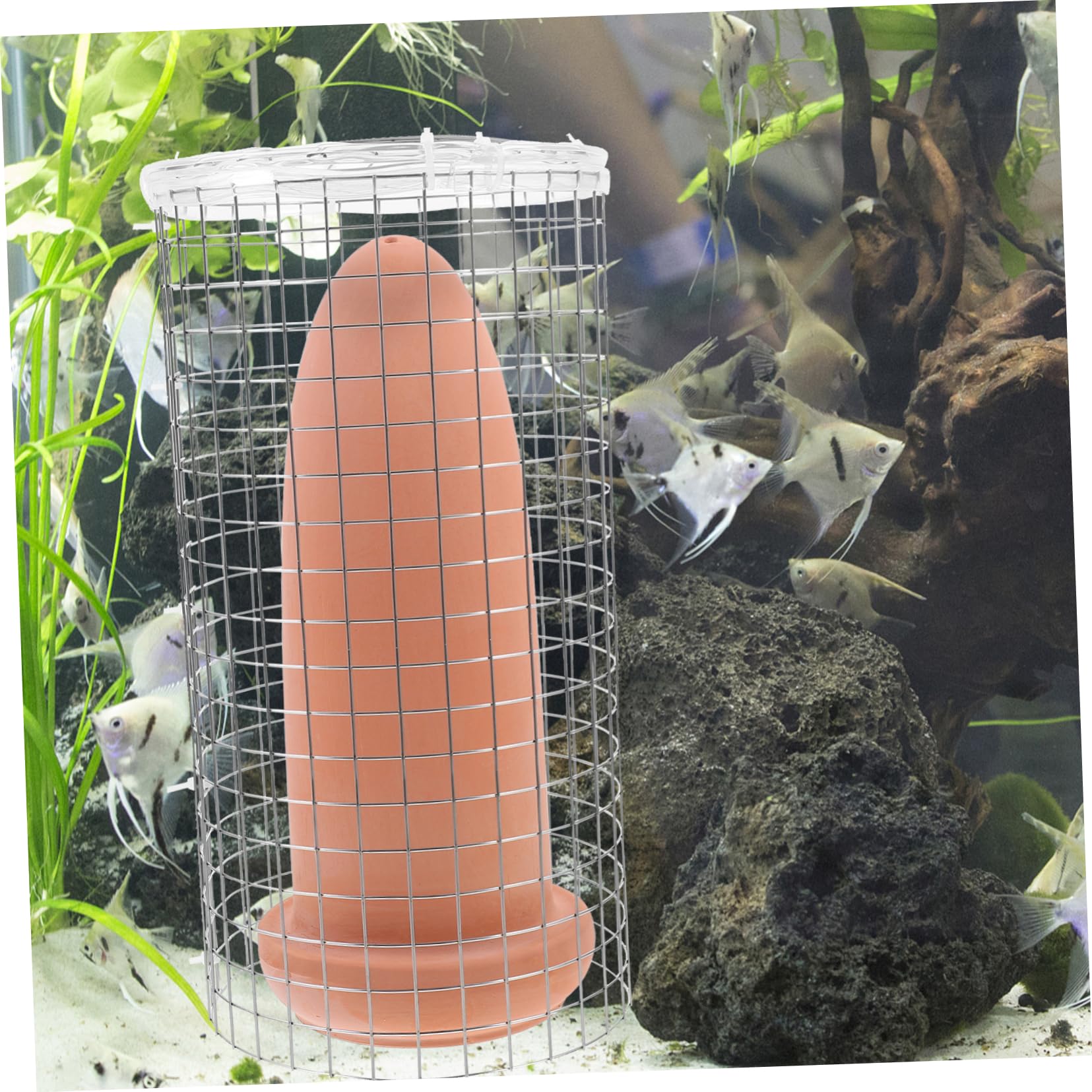 Ablaichkegel Skalar Laichkegel Aquarium Höhle Keramik Spachtelkegel Zuchtkegel Aquarien Dekoration für Clownfisch Angelfisch Wassertiere Laichhilfe zur Eiablage Fish Tank Deko