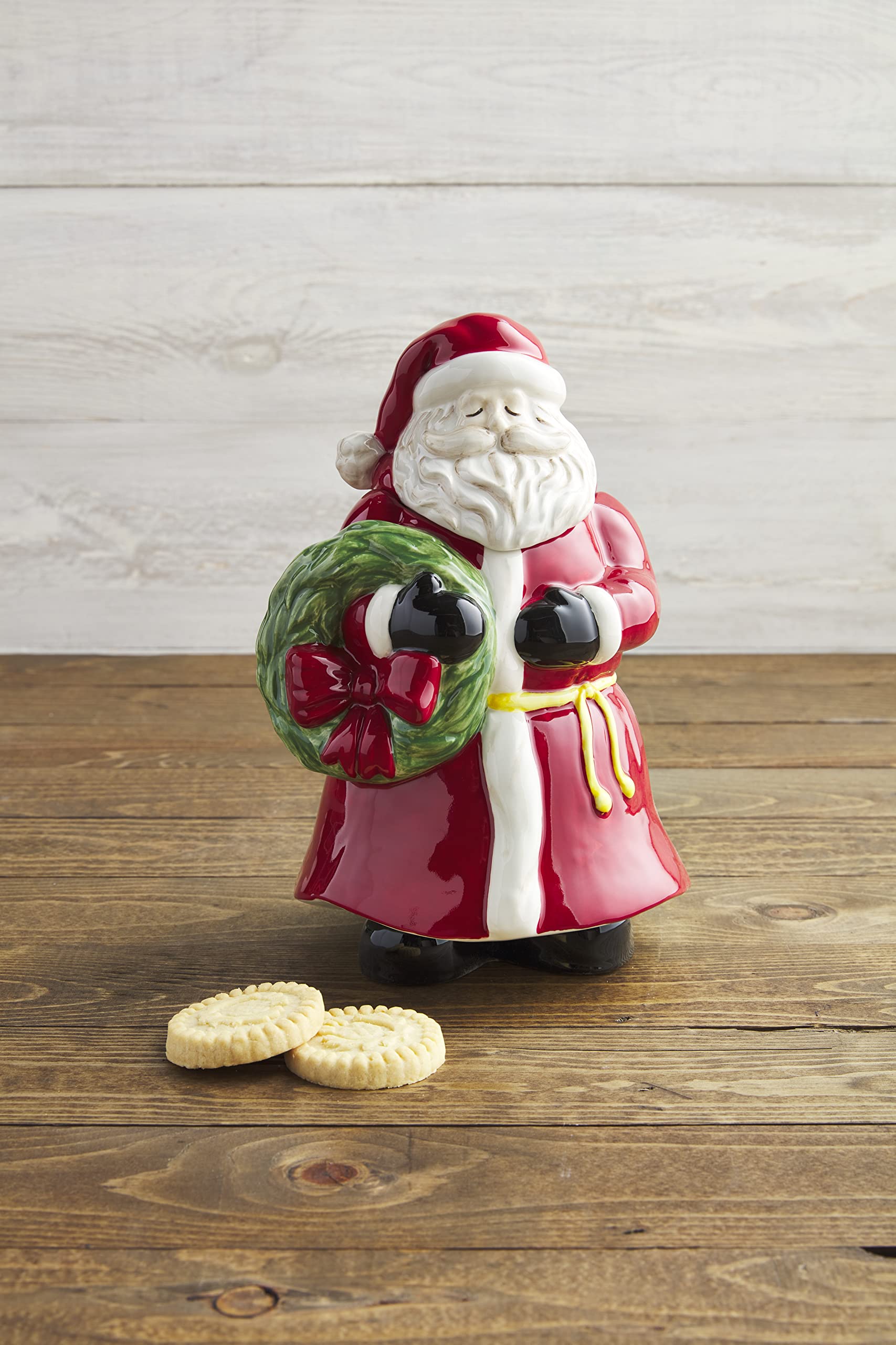 Amazon.com: Christmas Santa Cookie Jar: Home & Kitchen