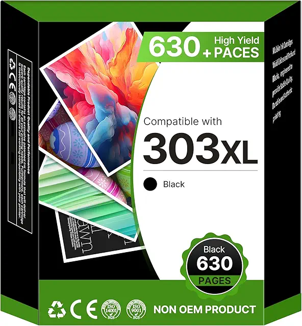 Cartouche HP 303 XL Noir Pas Cher - Compatible HP Envy Photo 6230 7134