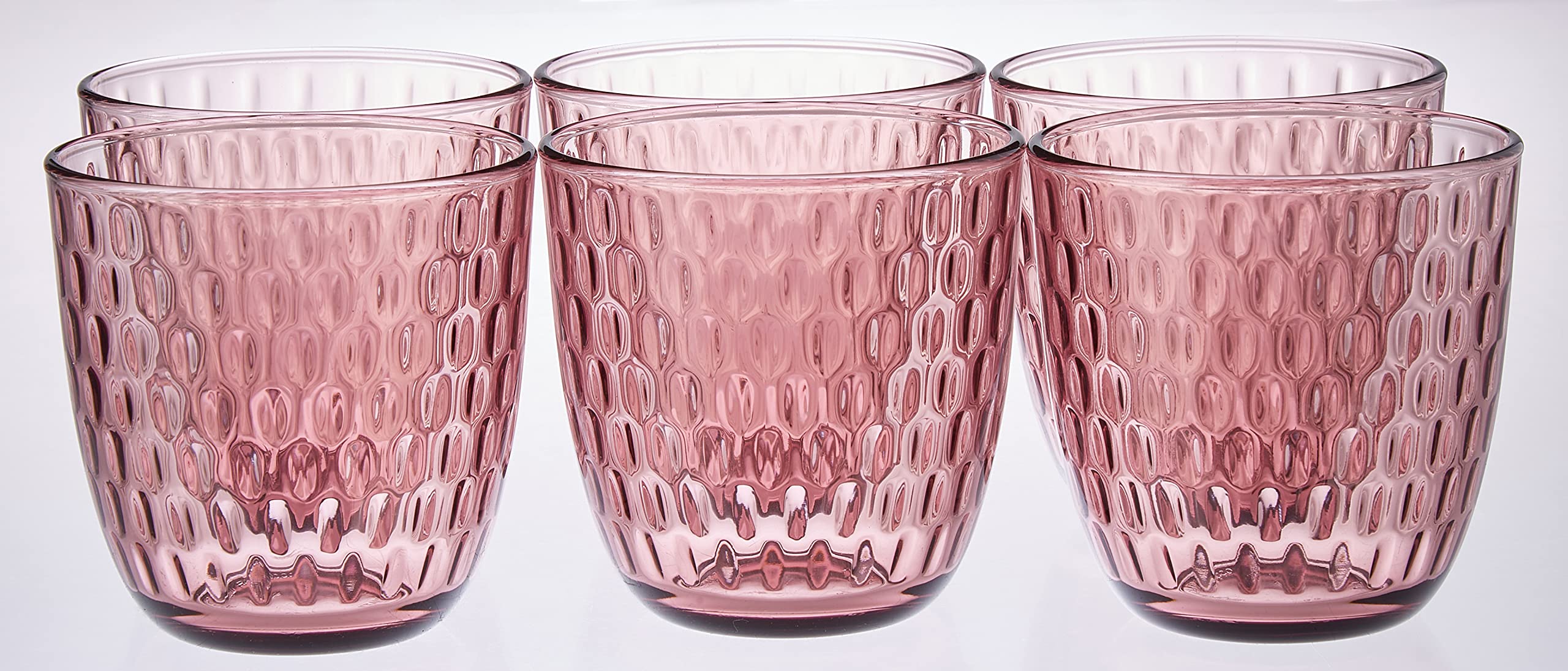 Bormioli Rocco Slot Set Bicchieri, Rosa, 6 unità (Confezione da 2)