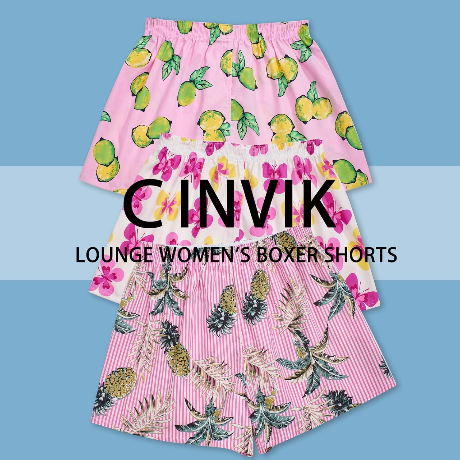 Boxer Shorts for Women Gingham Sleep Y2k Printed Boxers Pj Boxer Short Trendy Checkered Baggy Pj Boxers - Image 6