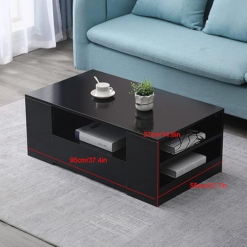 Miniatura 4 de Mesa auxiliar de 37 pulgadas con luces LED, moderna mesa auxiliar de alto brillo, mesa auxiliar de cóctel, mesa lateral moderna con 1 cajón y 3
