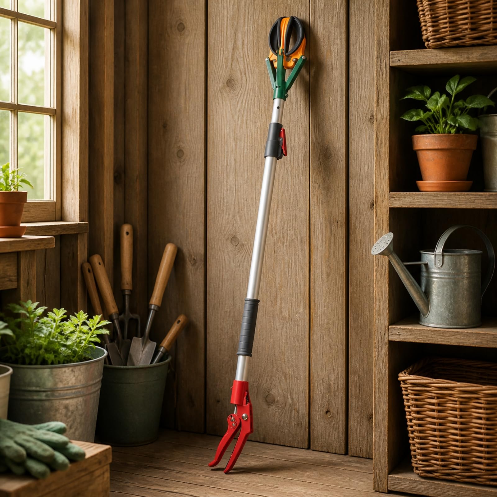 Harilla Raccoglifrutta Telescopico a Artigli Resistente Raccoglifrutta Manuale con Asta Telescopica Imbottito per Giardino