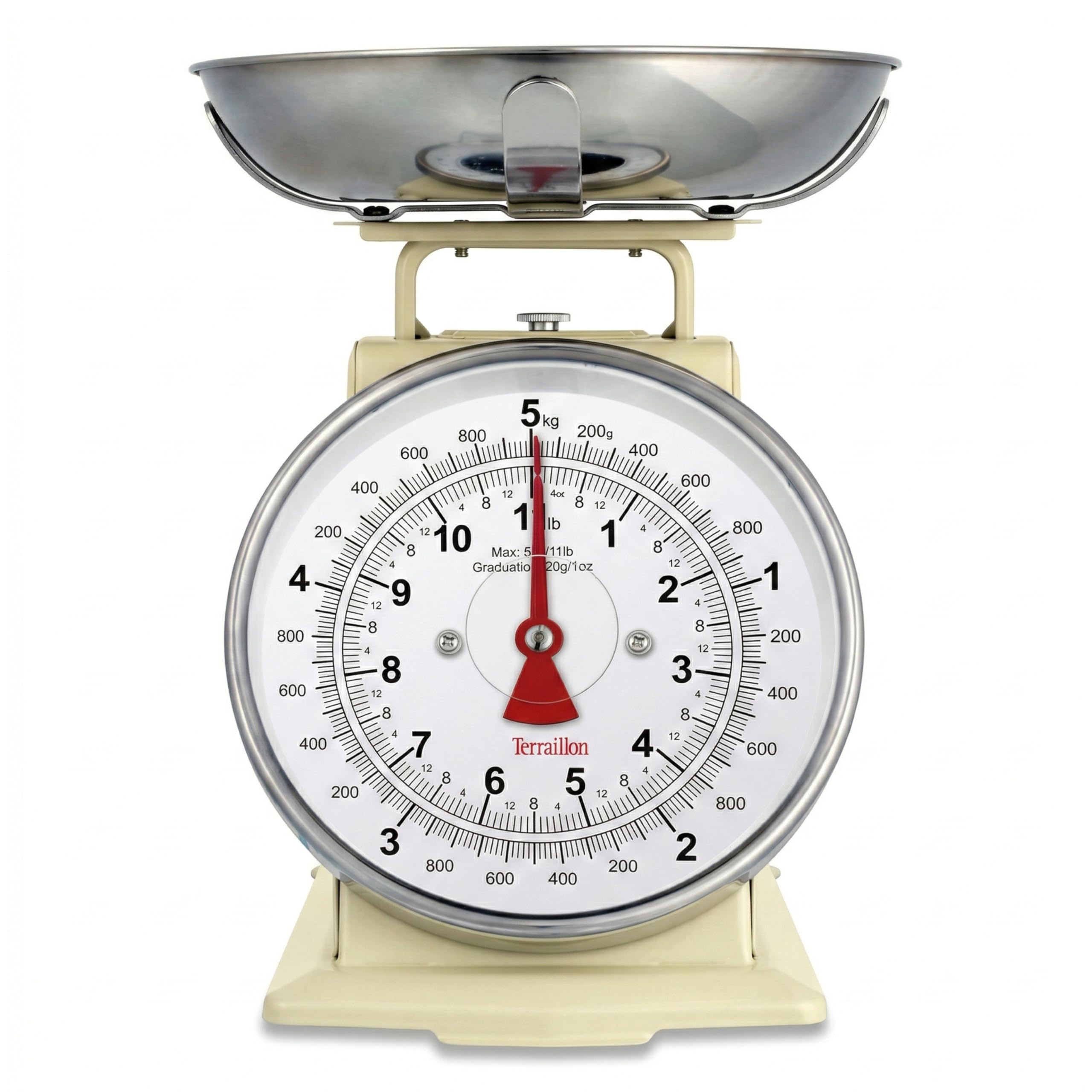 Bilancia da cucina vintage Tradition 500 Crema 5 kg Tara manuale Terraillon