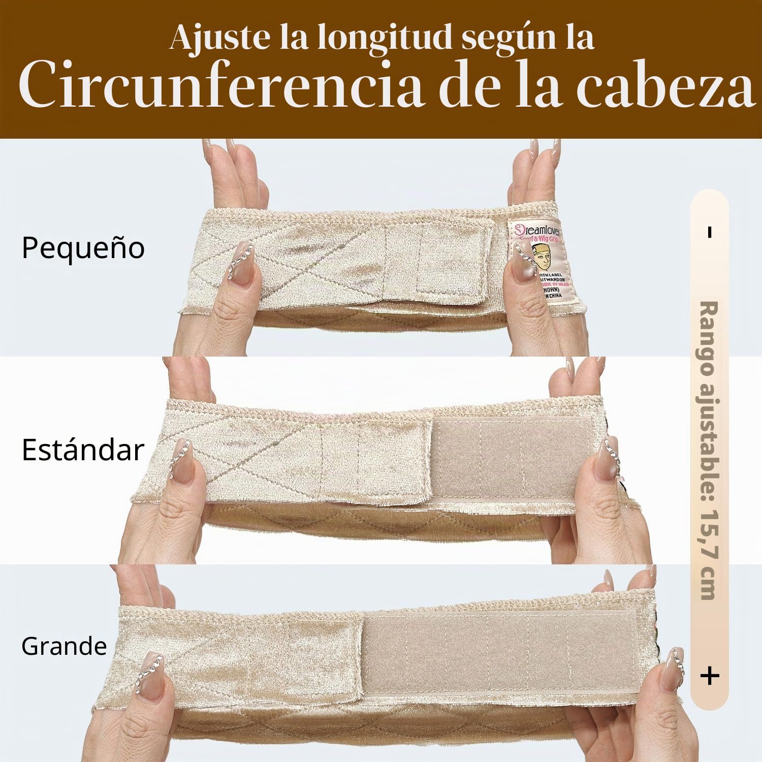 Dreamlover Diadema de Peluca Desnuda Antideslizante, Banda para Peluca Elástica, 2 piezas