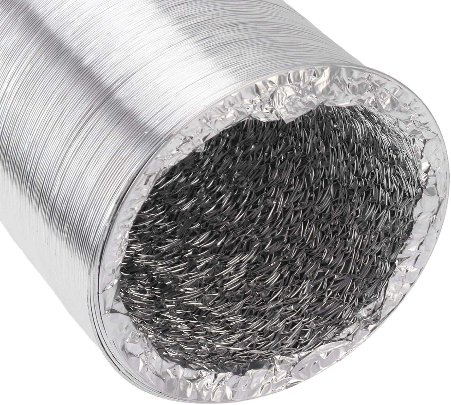 Abluftschlauch, Lüftungskanalschlauch, Innendurchmesser 50–400 mm, flexibler Kanalschlauch, 10 m, 4-lagiger flexibler Folienkanal-Trockner-Entlüftungsschlauch for Wäschetrockner, Abluftventilator, Wac