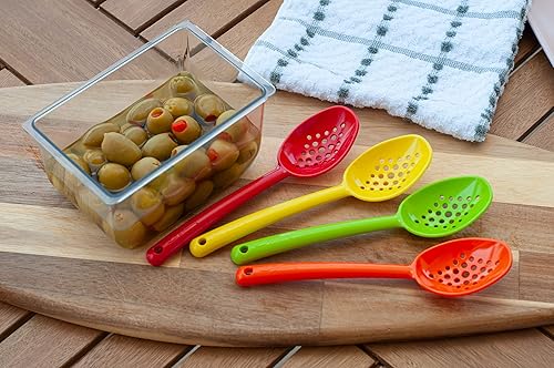 Miniatura 3 de Pikanty - Small 7-Inch Slotted Serving Spoons (Pack of 4) - Perfect for Olives, Pickles & Condiments Sturdy & Versatile Made in USA 4