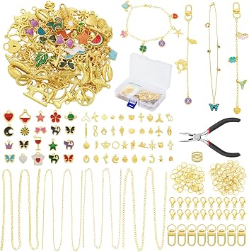 304Pcs Complete Charms Keychain Making Kit for Teens & Adults DIY Craft
