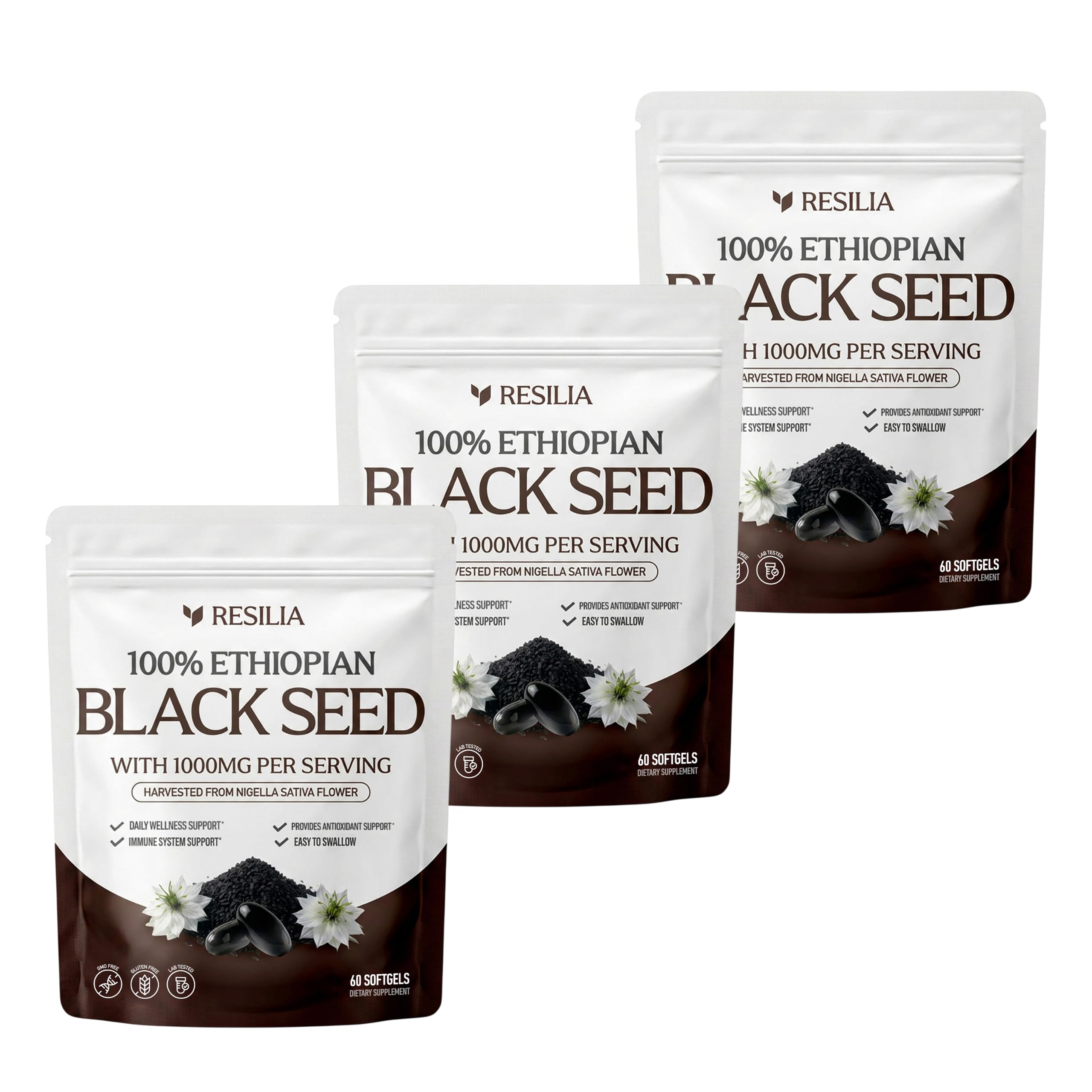 Resilia Ethiopian Black Seed Softgels 1000mg Per Serving — Amazon image 9