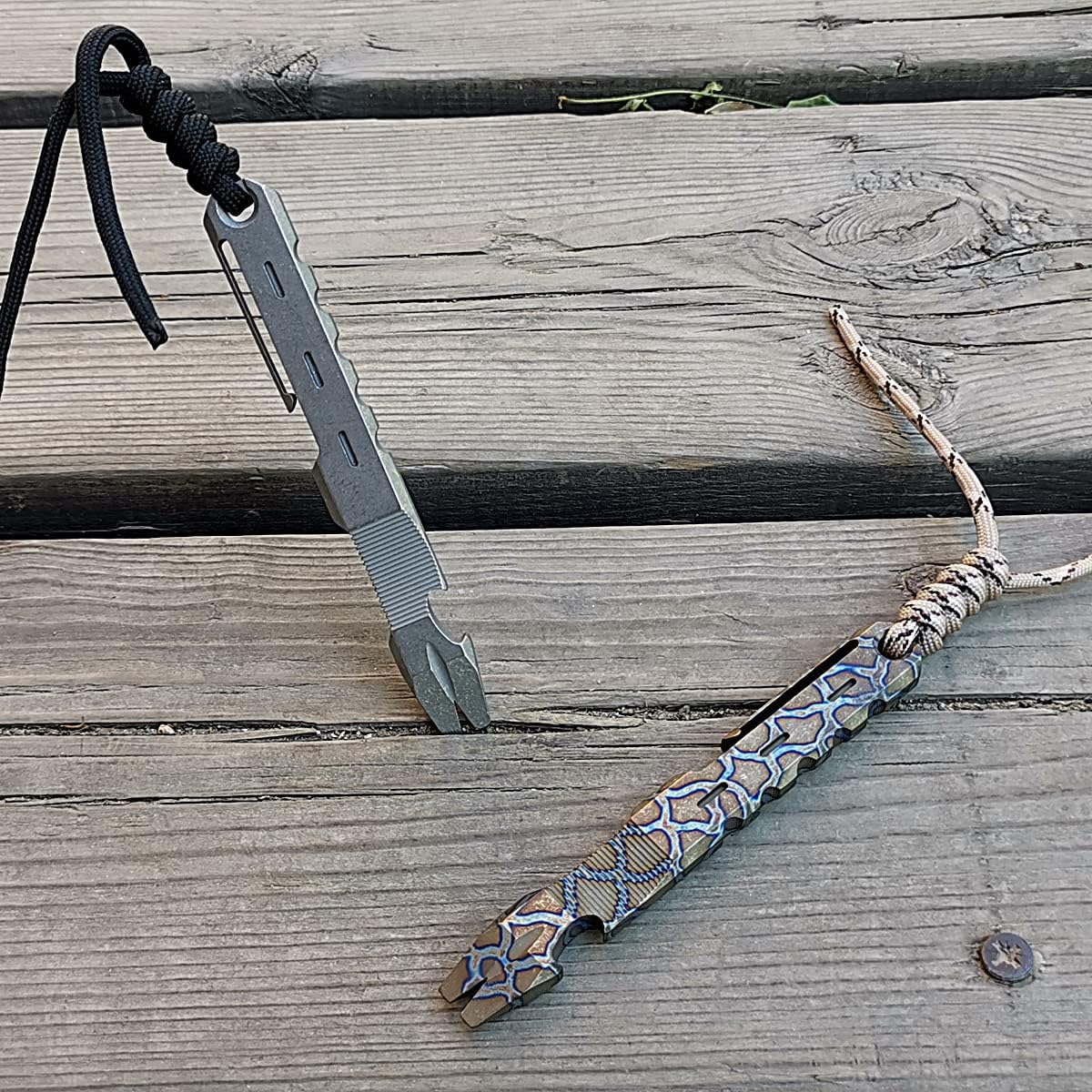 Titanium Pry Bar EDC Pry Tool with Bottle Opener and Pocket Clip