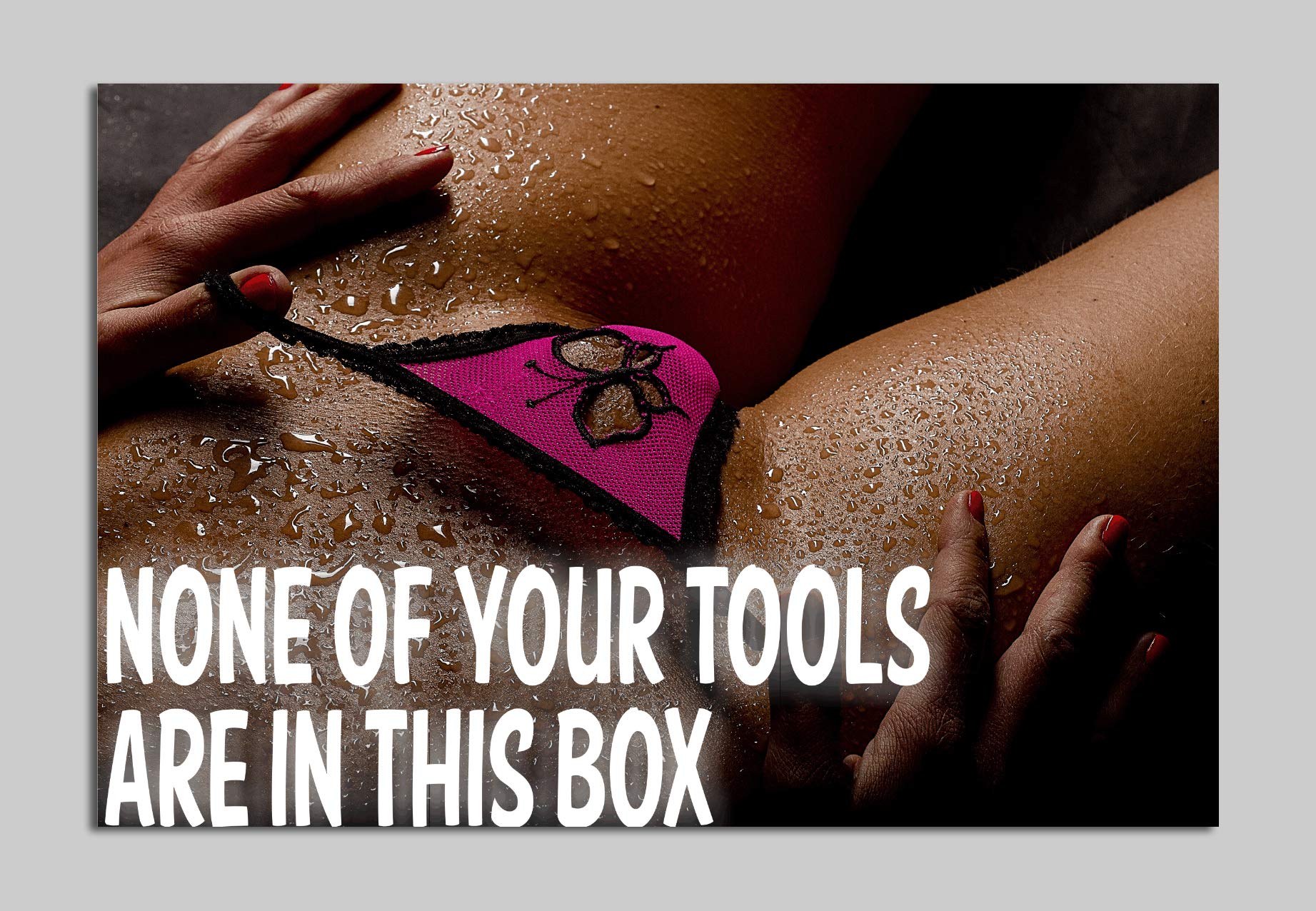Watershed Designs Black None Of Your Tools In This Box Warning Decal Sticker