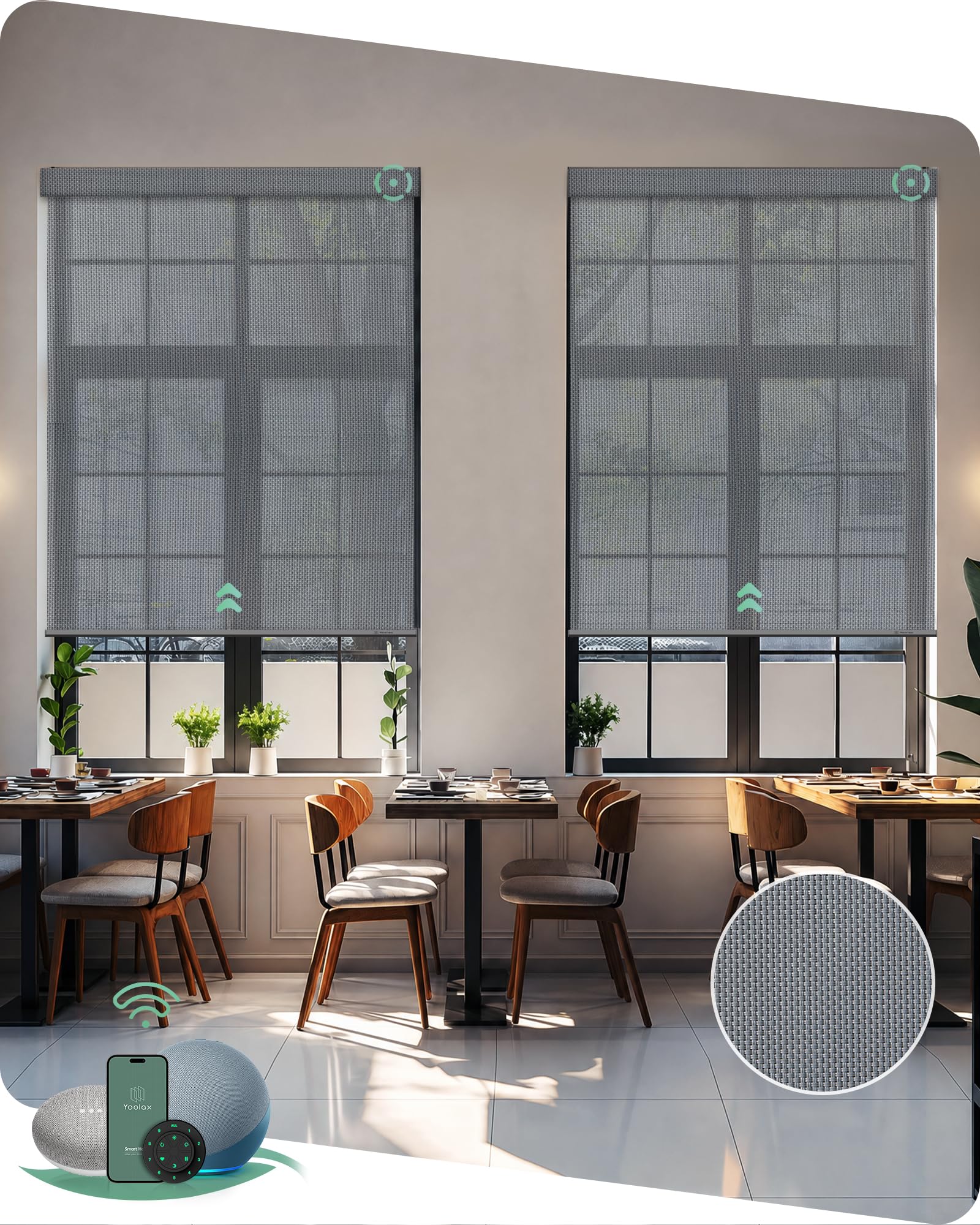 Amazon.com: Yoolax Motorized Solar Shade Romote Control Light