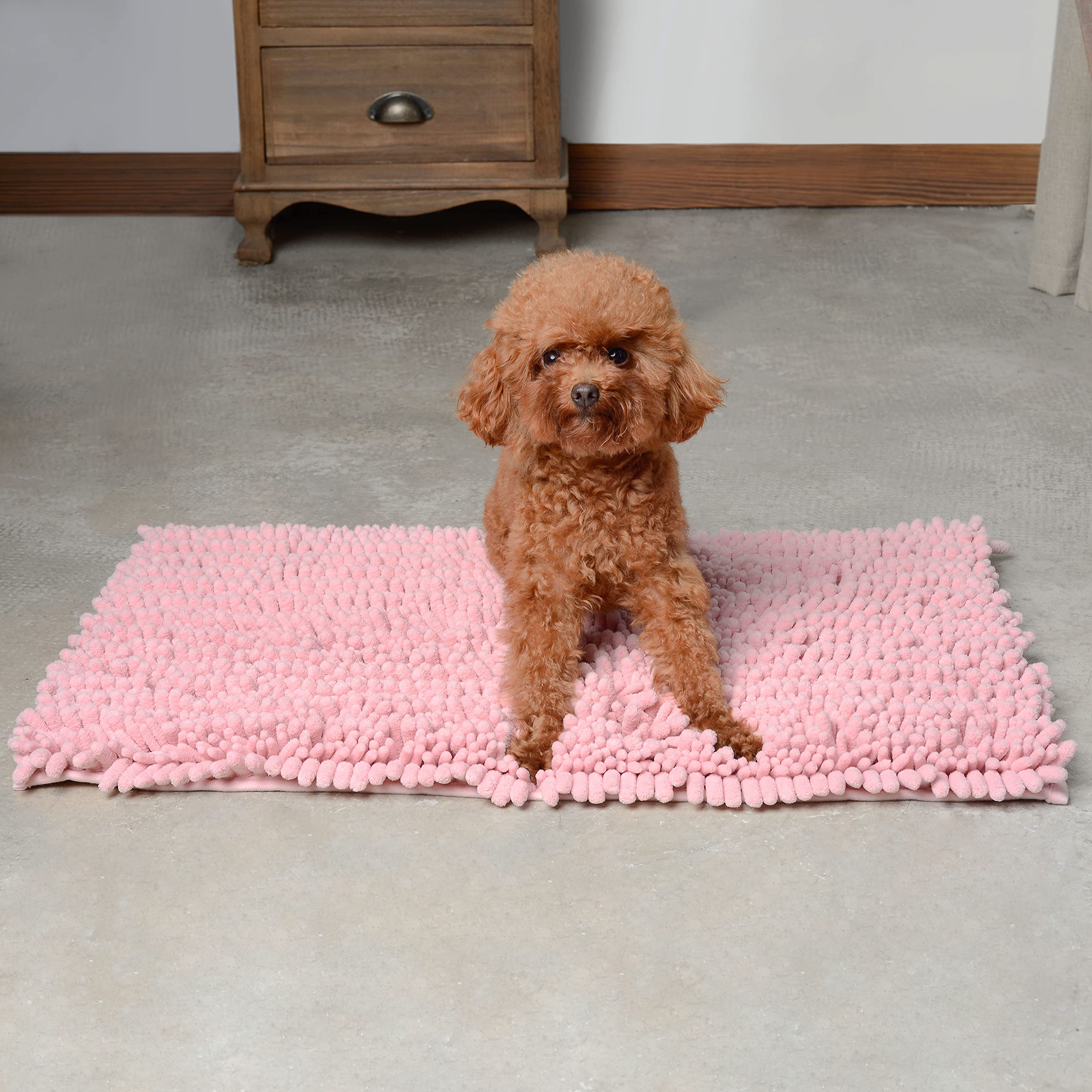 Alfombra de baño de felpilla de microfibra de felpa, antideslizante, superabsorbente, lavable a máquina, suave, acogedora para cocina, lavandería, dormitorio