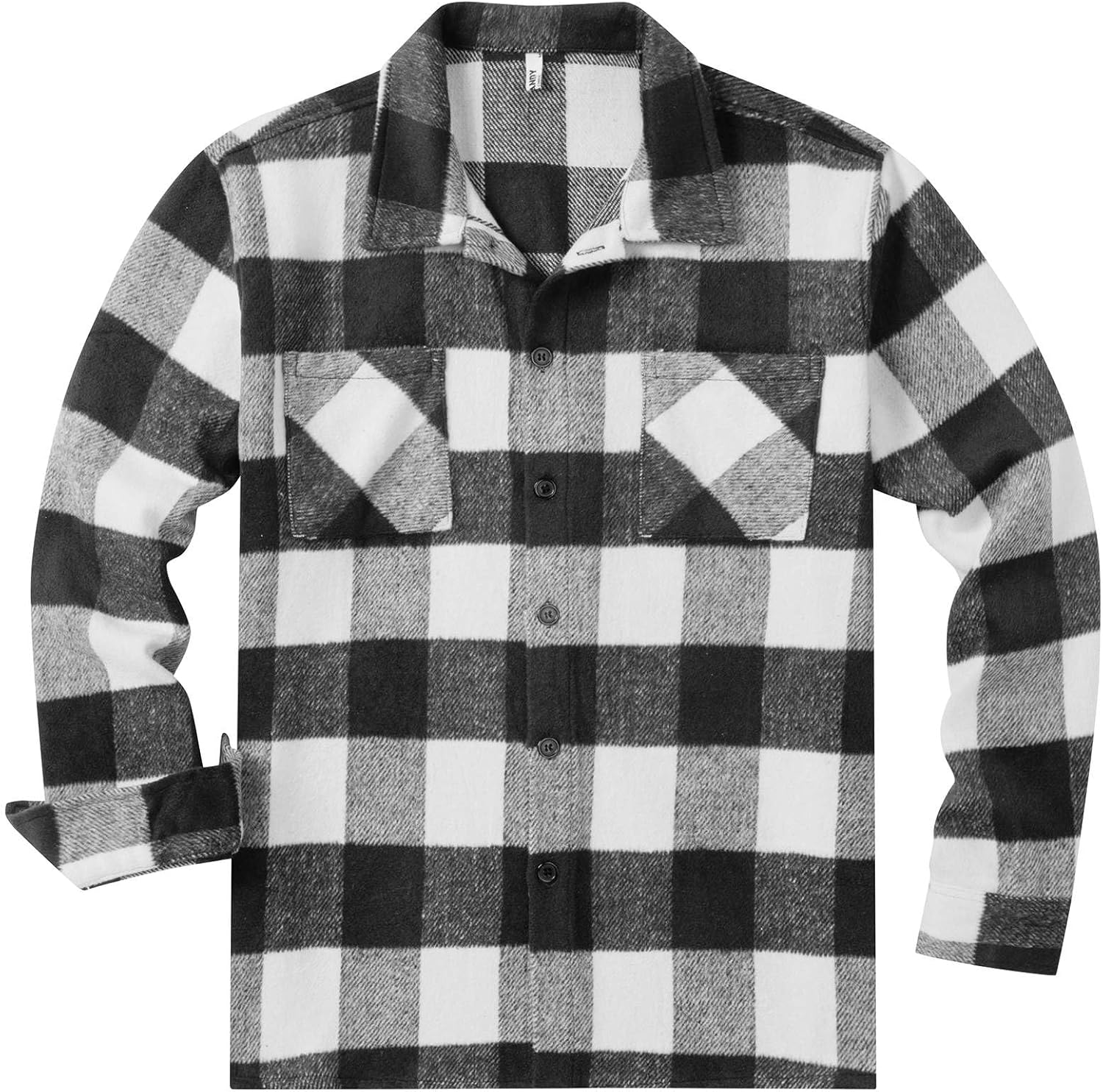 COOFANDY Men's Flannel Shirts Casual Button Down Plaid Shirt Jacket Long Sleeve Fleece Shacket with Pockets