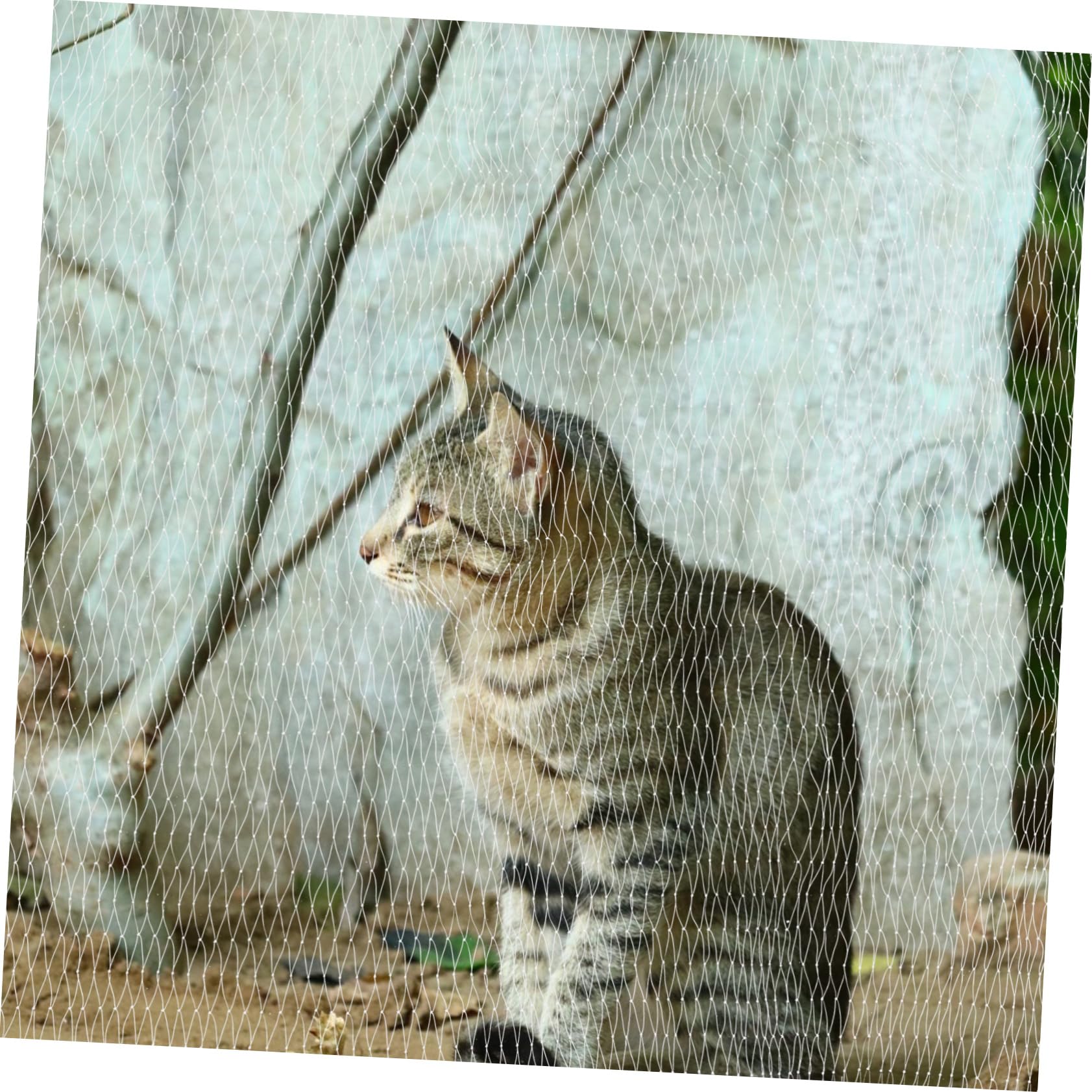 Rete Protezione Gatti Balcone Anti-Caduta in Nylon Bianco | Fitta Maglia, per Balconi e Apertura Stufa, Design Versatile, Rete di Sicurezza per Animali Domestici