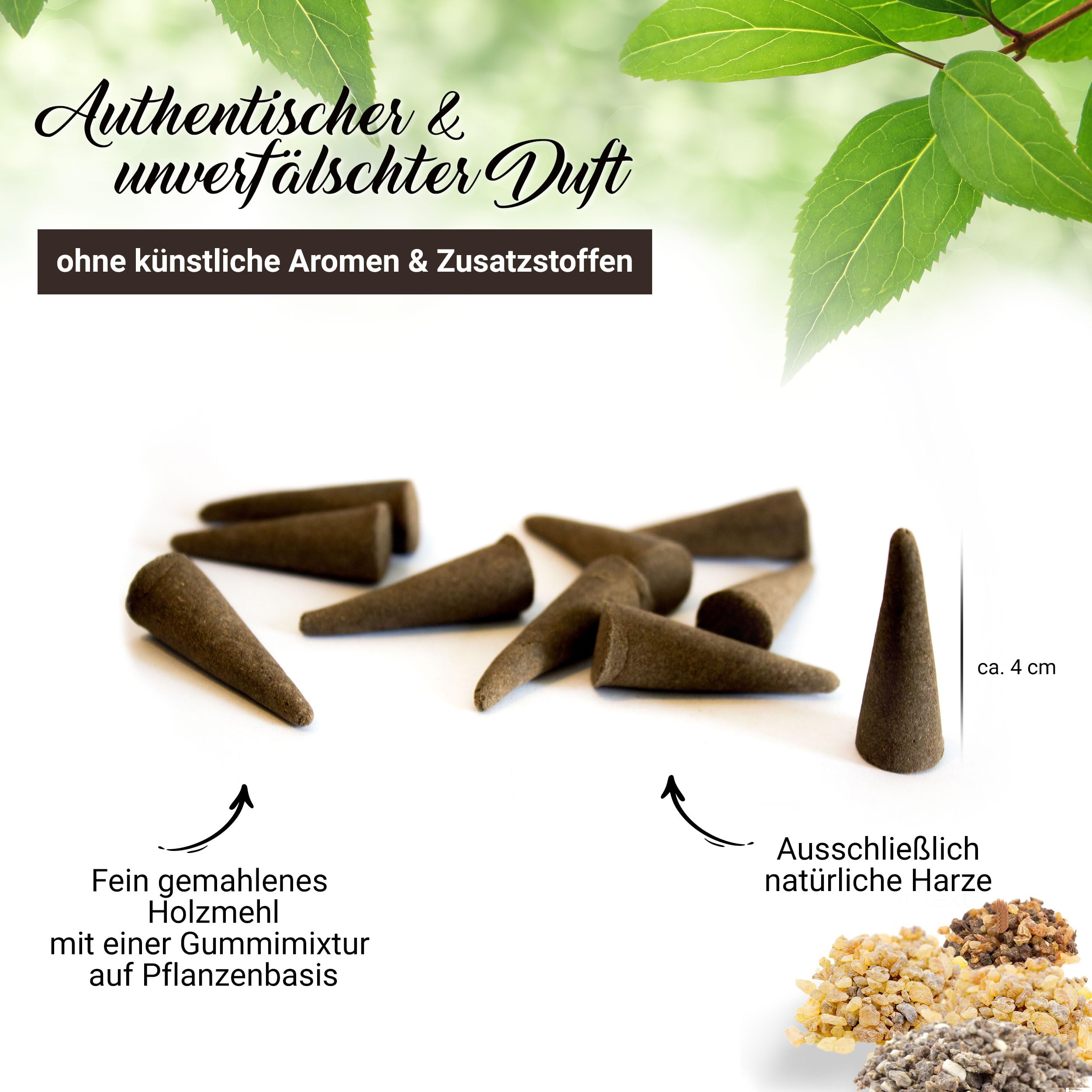 Coni Di Incenso Masala Copal LUXflair – 100% Naturale, Fatti A Mano In India, 25 Pezzi Per Relax E Meditazione - 2