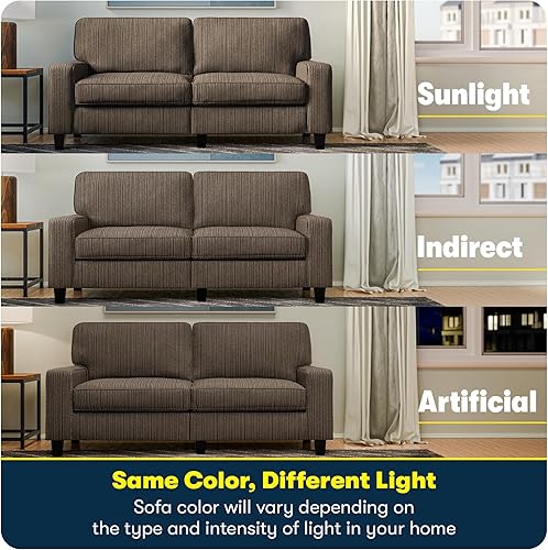 Miniatura 108 de Serta Palisades Sofás Tapizados para Sala, Sofá de Diseño Moderno, Tela, gris (Glacial Gray) gris (Glacial Gray),Beige,Marrón,Alforfón Beige,Marrón