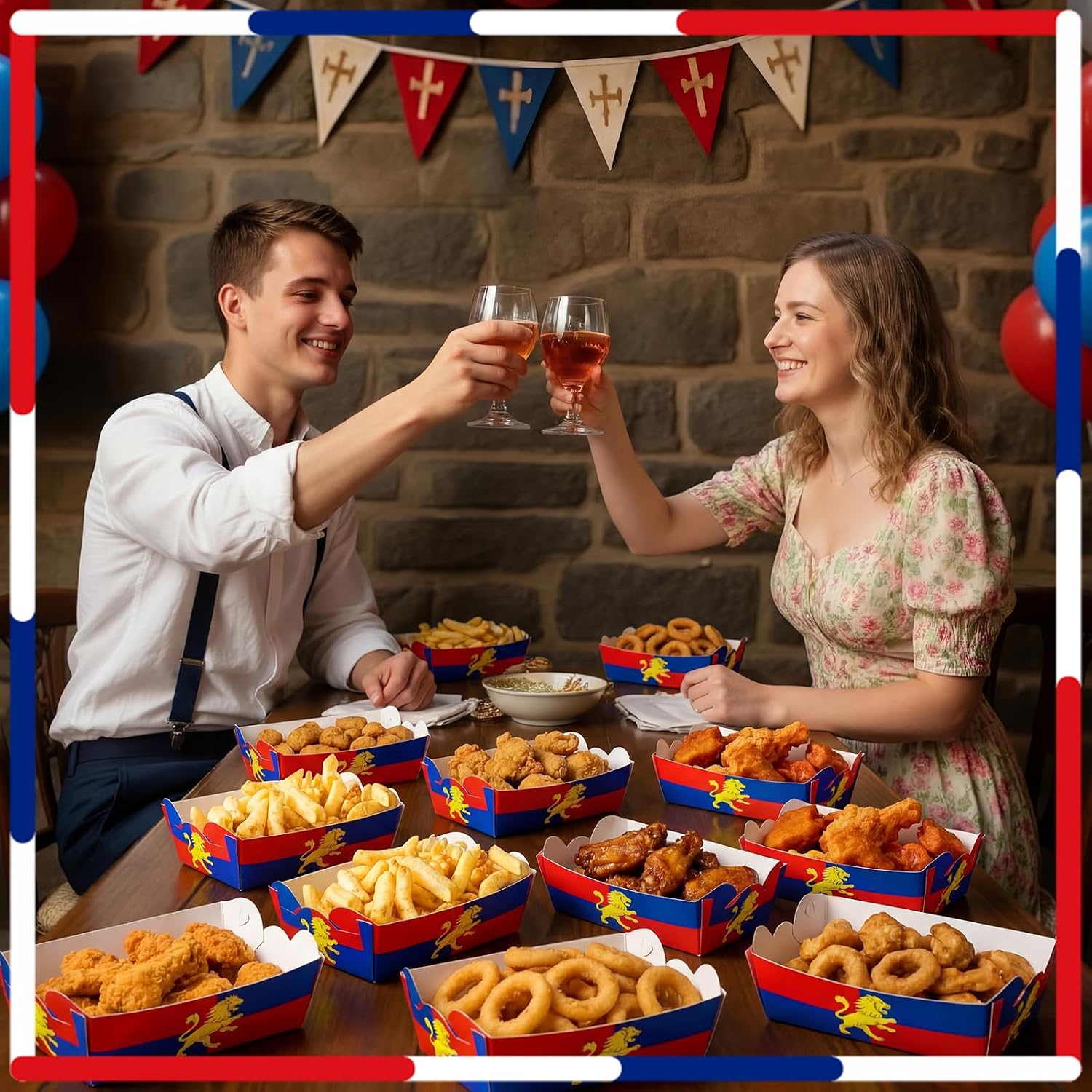 Eaasty Disposable Cups for Celebrations Party Supplies,Medieval