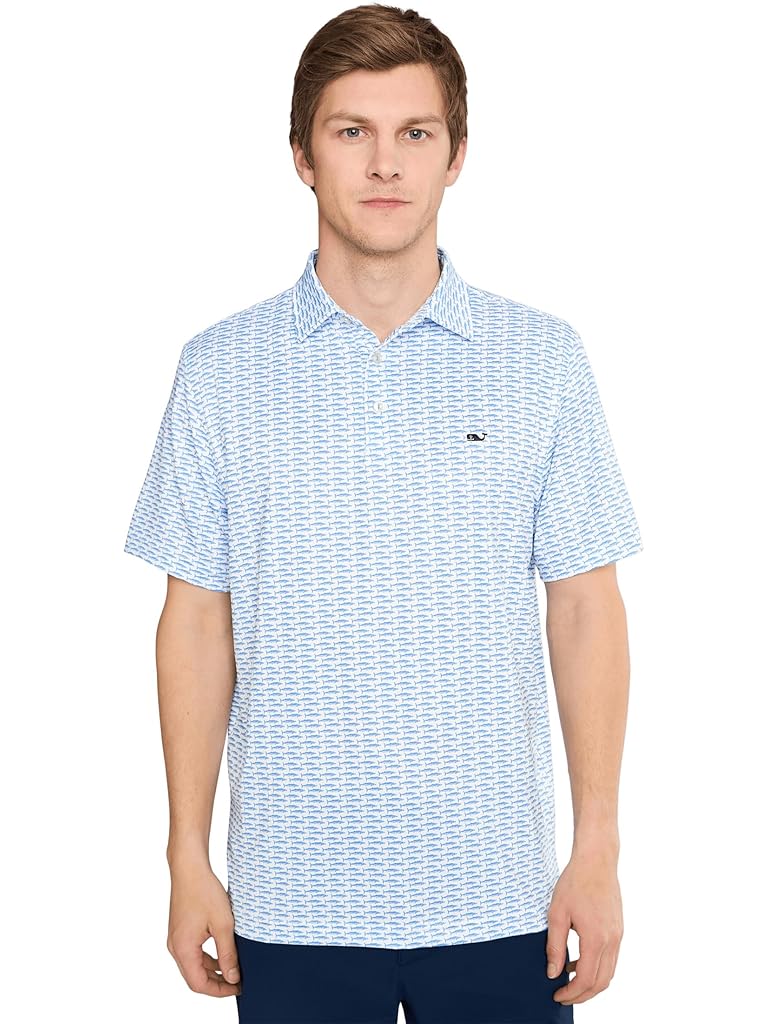 Blue Vineyard Vines Printed Sankaty Polo