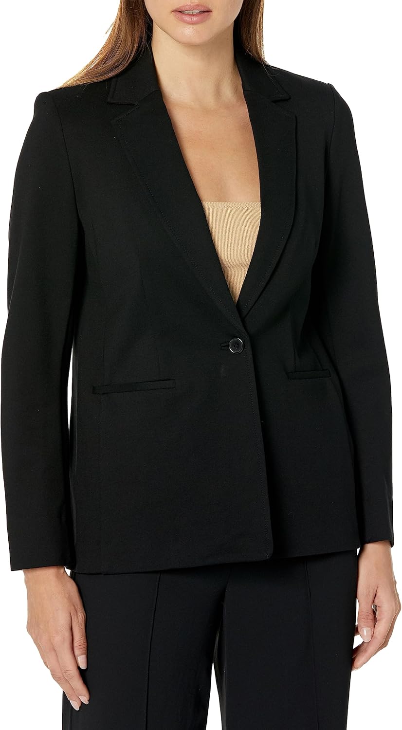 Anne Klein Women's Classic Stretch One Button Blazer