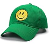 Smile Face Baseball Cap for Women Men Cute Baseball Caps Unstructured Cotton Dad Hat