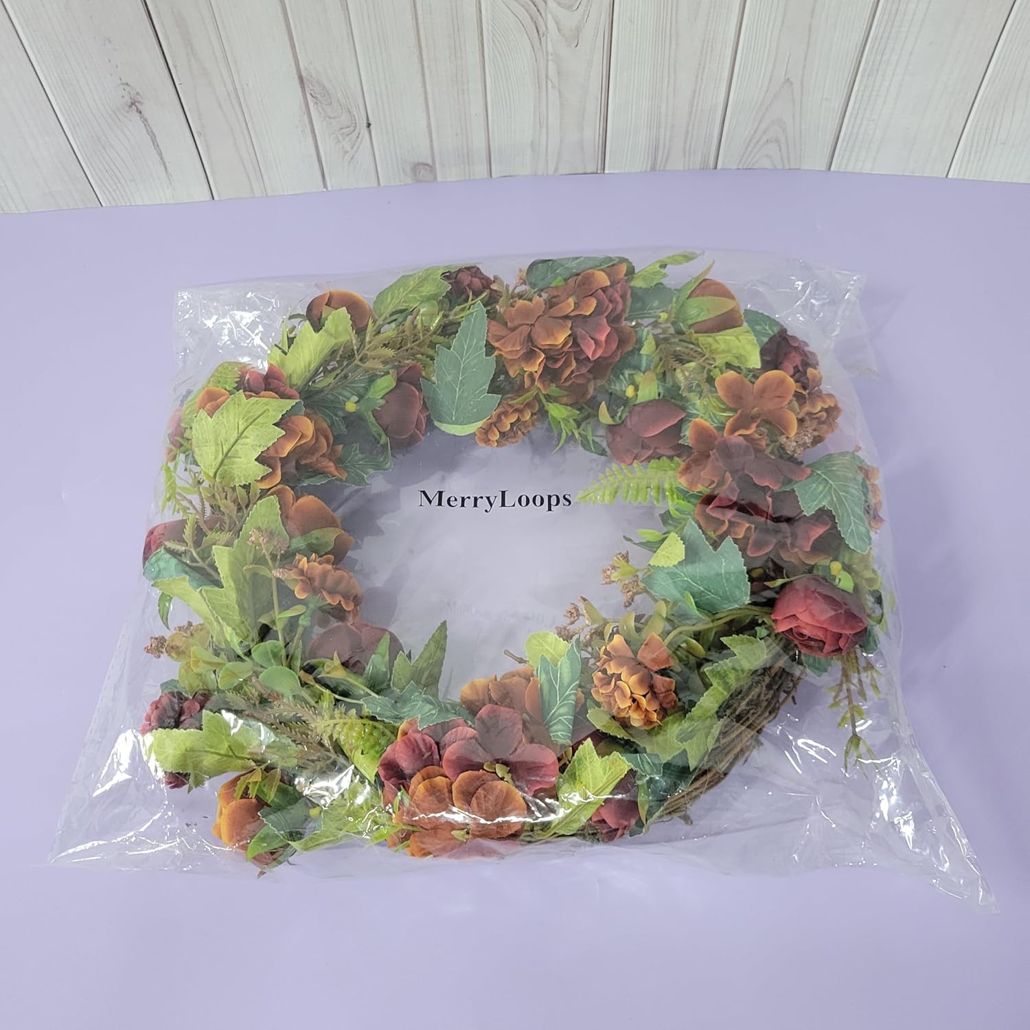 MerryLoops Wreaths of artificial flowers Decorative Floral Hanging Ring — Everlasting Decor for Home, Weddings, and Holidays
