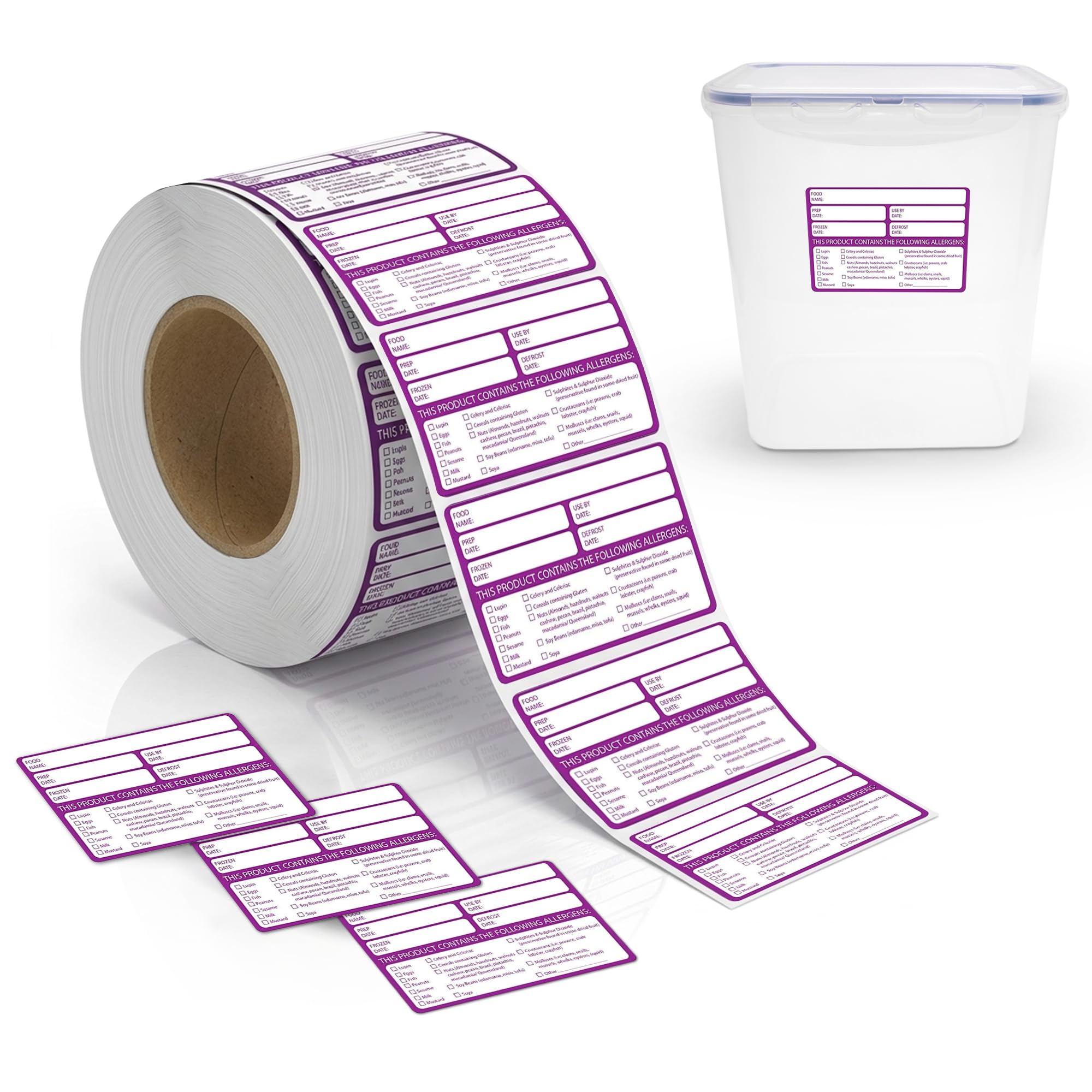 We Can Source It Ltd - Large Food Allergen Date Info Labels - Removable Food Allergy Labels for Commercial Kitchens and Catering Outlets - Pack of 500