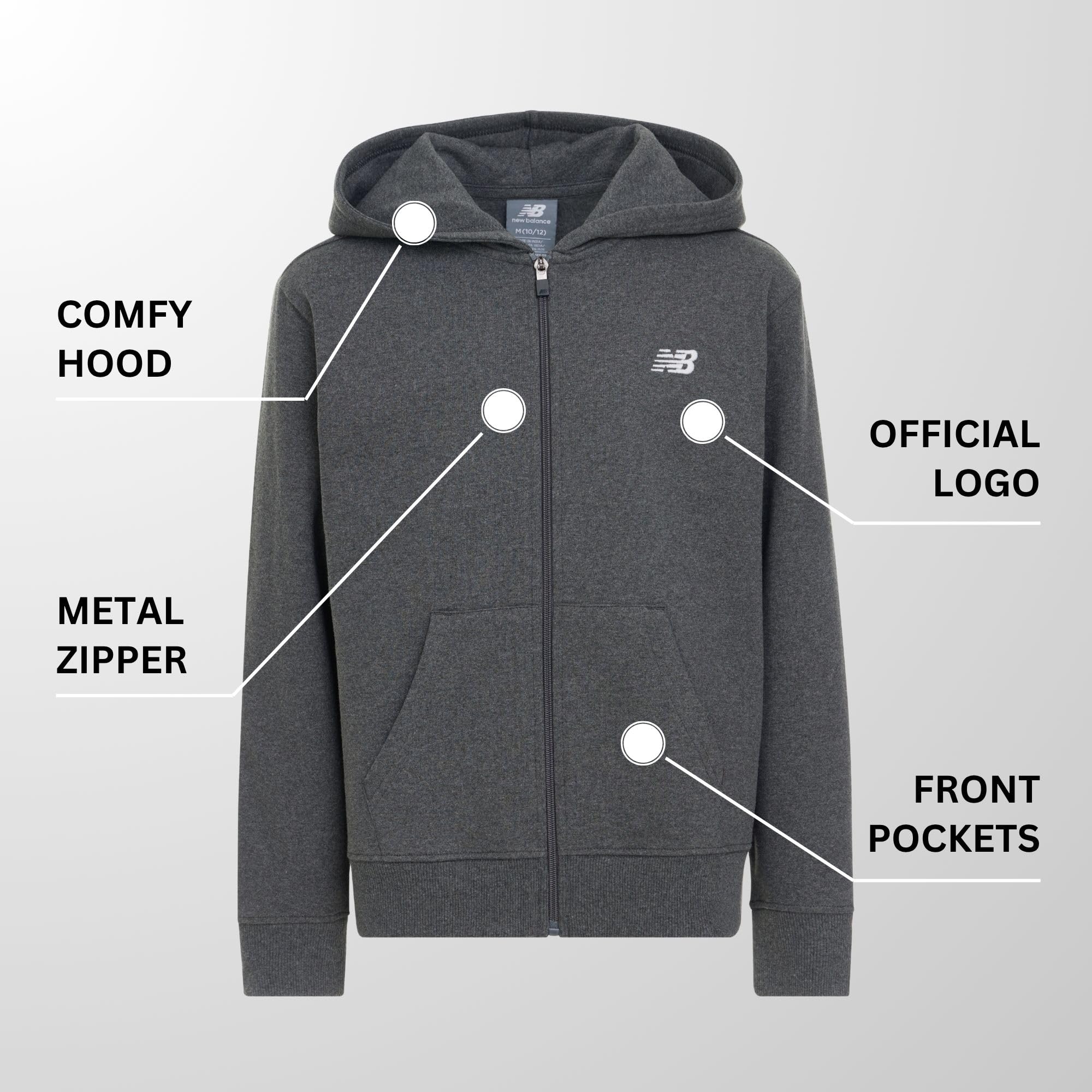 New Balance New Balance Hoodie Bambini e Ragazzi (Pacco da 1)
