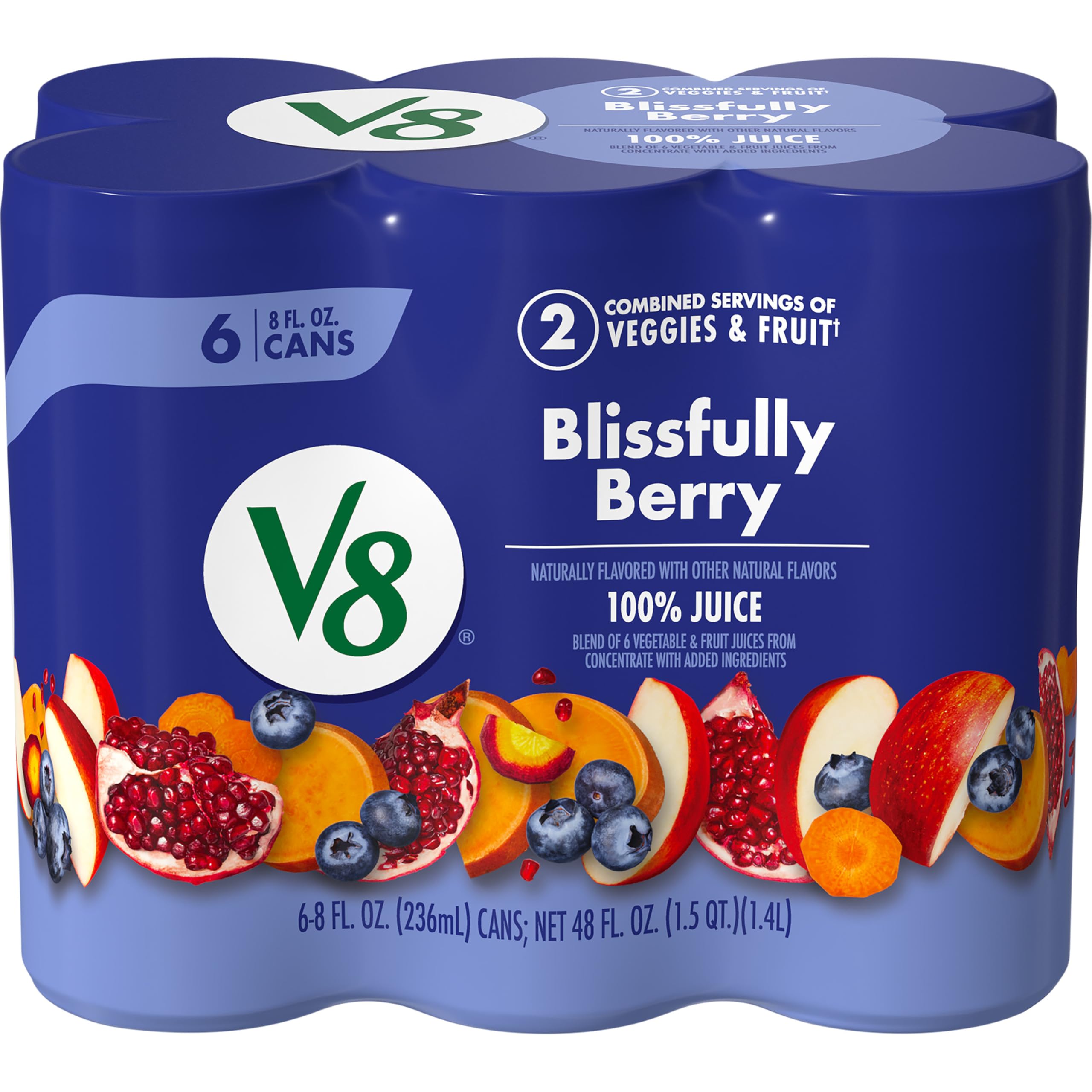 Amazon.com : V8 Blissfully Berry 100% Fruit and Vegetable Juice, 8