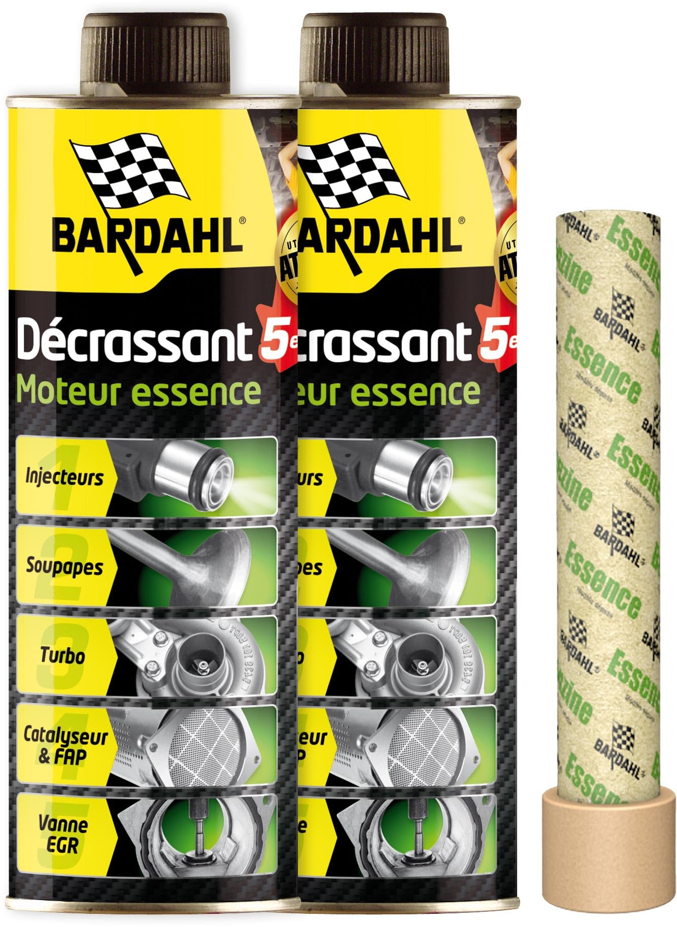Pack décrassant moteur essence BARDAHL 2x300ml (bidon)