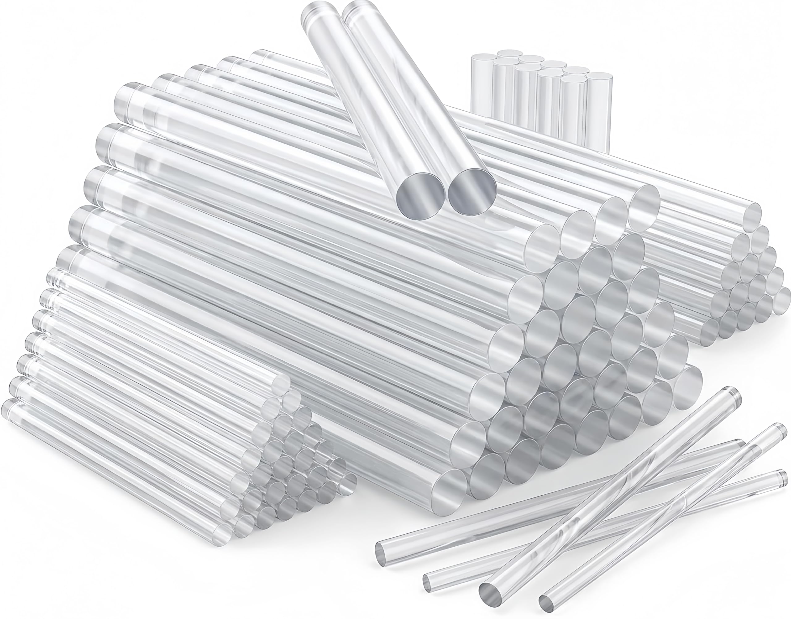 Glue Sticks 7mm & 11mm for Hot Glue Gun, Universal Transparent Hot Melt Adhesive Refills, Strong Clear Bond, Fast Melting Craft Glue for DIY Crafts (7mm x 200mm - Pack 20.)